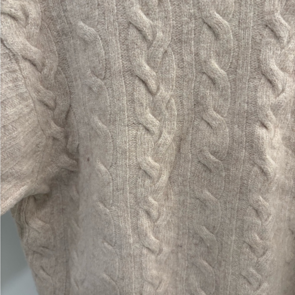 J. Jill Mock Neck Wool Blend Cable Knit Sweater Size XL see measurements - Picture 10 of 11